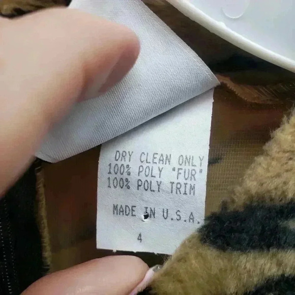 Dad-ee-O Tiger Dress with Faux Fur Trim - Picture 4 of 4